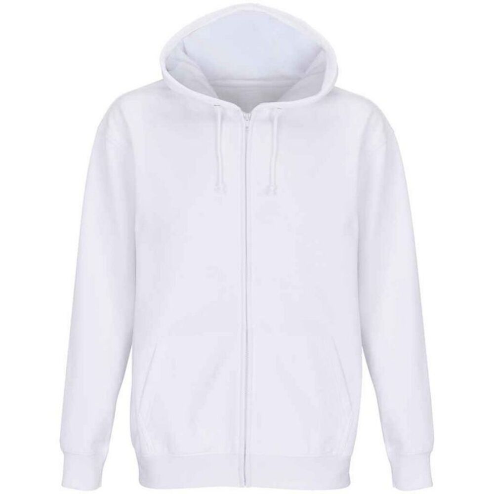 SOLS Unisex Adult Carter Full Zip Hoodie / White